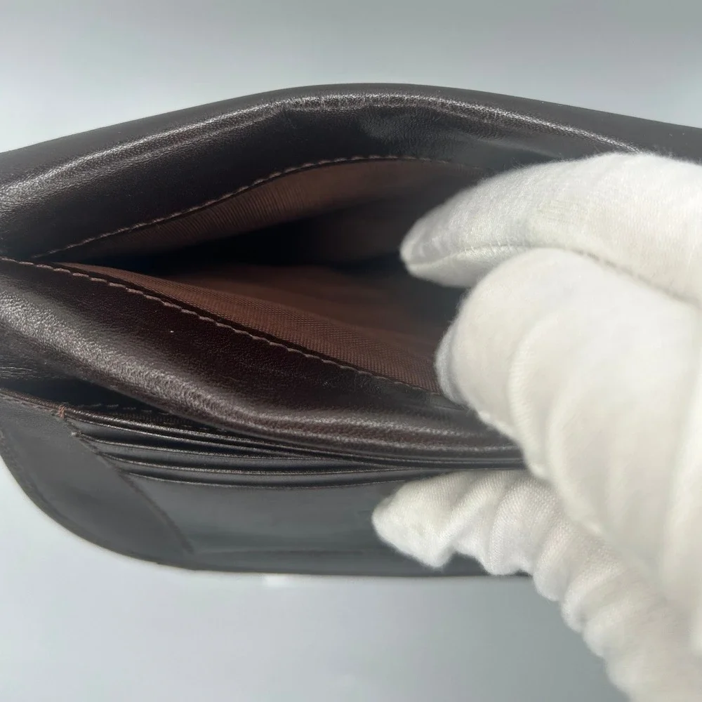 Fendi Zucca Monogram Leather Canvas Bi Fold Wallet‎ Brown#290
